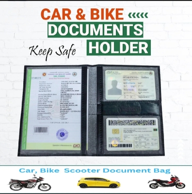 Picture of Keep Car Paper Safe, Use License Pouch Bag! Car + Bike Documents Holder