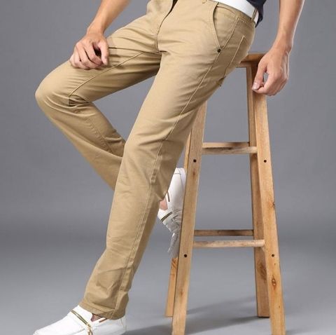 Picture of Exclusive khaki pants men Stretch khaki colour pant khaki gabardine pant for men khaki denim pant for men