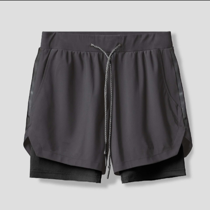Picture of Adult swimming trunks, men's swimsuits, anti-embarrassing, double-layered boxer hot spring men's swim trunks, quick-drying adult swim trunks