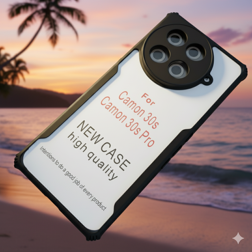 Picture of Back cover For Tecno Camon 30s/ Tecno Camon 30s Pro (Transparent, Black)