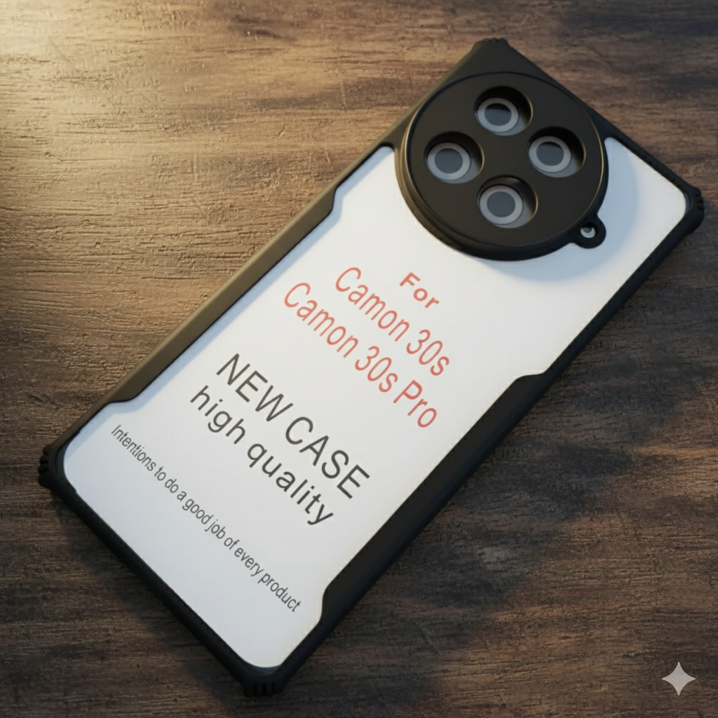 Picture of Back cover For Tecno Camon 30s/ Tecno Camon 30s Pro (Transparent, Black)