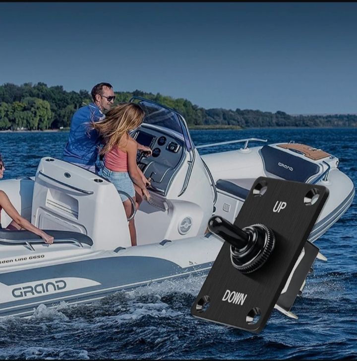 Picture of Boat Trim Switch, Briidea Marine Toggle Up Down Switch for RV Boat 12V 15A On Off On Momentary Panel 3Pin Control.BD