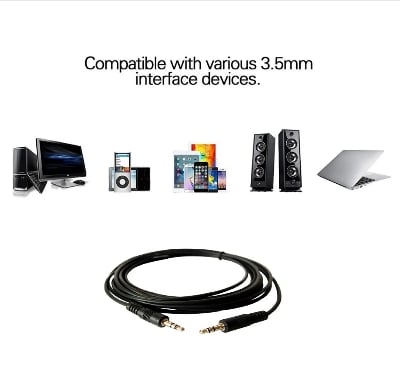 Picture of Gold-Plated Stereo Audio Aux Cable 3.5mm Male to Male