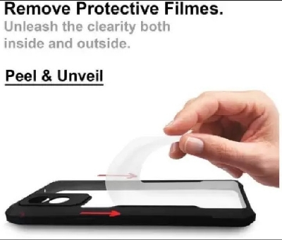 Picture of Back Cover For itel S25 Ultra (Transparent, Black)