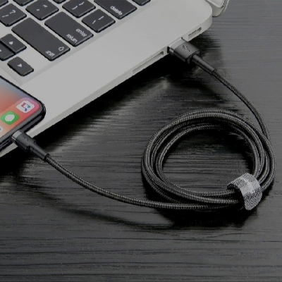 Picture of Baseus Cafule USB Type-C Cable: Durable 3A Fast Charging Cable for Simultaneous Charging and Data Transfer