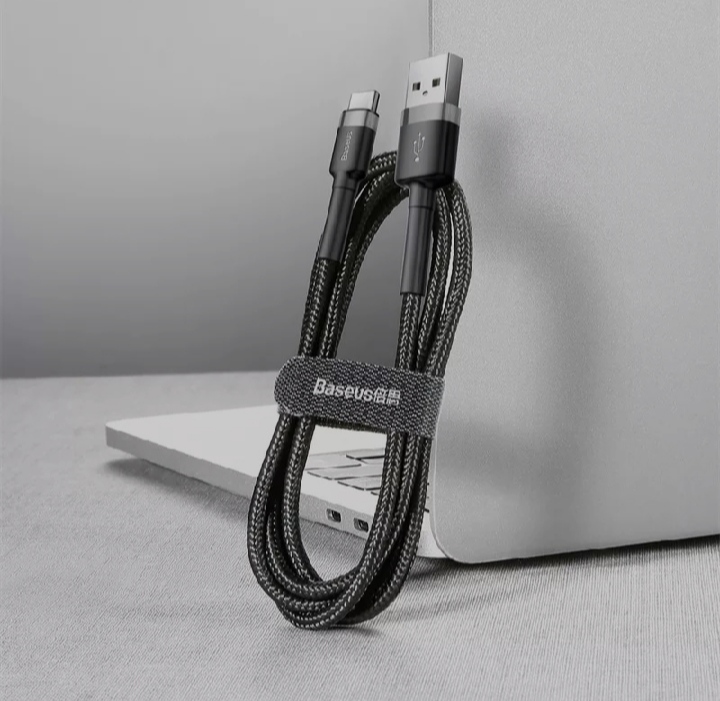 Picture of Baseus Cafule USB Type-C Cable: Durable 3A Fast Charging Cable for Simultaneous Charging and Data Transfer
