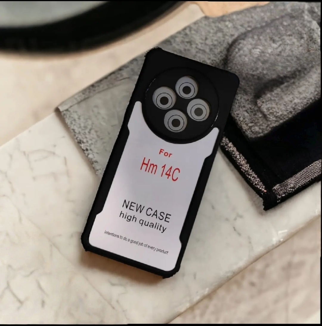 Picture of Xiaomi Redmi 14C Edge-Reinforced Shockproof Cushion Back Clear Hybrid Transparent Hard Cover Casing