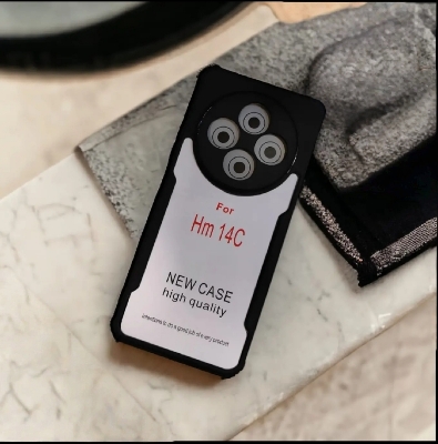 Picture of Xiaomi Redmi 14C Edge-Reinforced Shockproof Cushion Back Clear Hybrid Transparent Hard Cover Casing