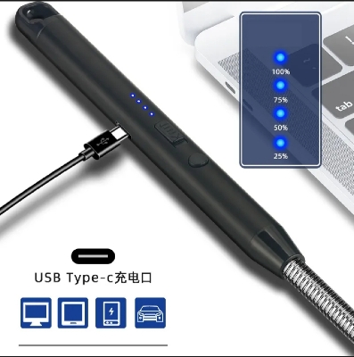 Picture of Long Candle Kitchen Electric Usb Lighters Bbq Rechargeable Hose Torch Electric Plasma Arc Lighter