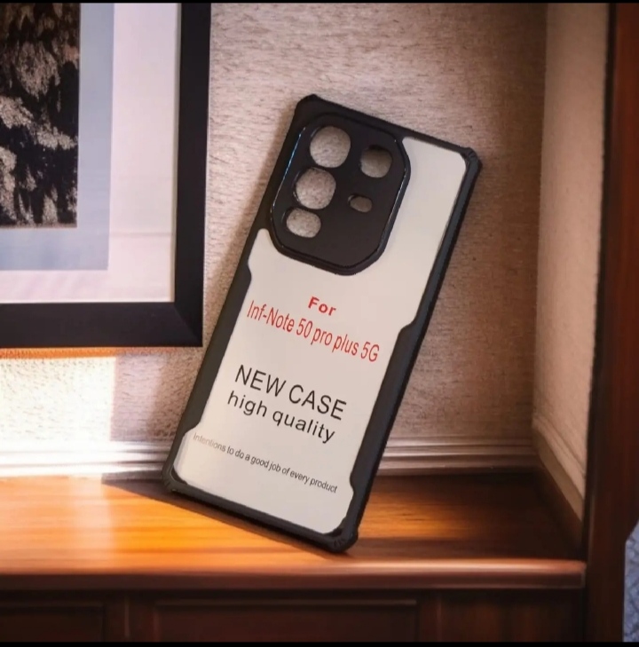 Picture of For Infinix Note 50 Pro Plus 5G (Infinix Note 50 Pro+) Edge-Reinforced Shockproof Cushion Back Clear Hybrid Transparent Hard Cover Casing