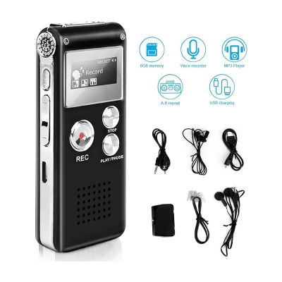 Picture of N28 Digital Voice Recorder 8GB LED Display MP3