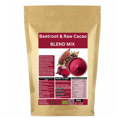 Picture of JR Organic Beetroot & Raw Cacao powder/ Superfood Blend Powder/ Super Power Blend Mix