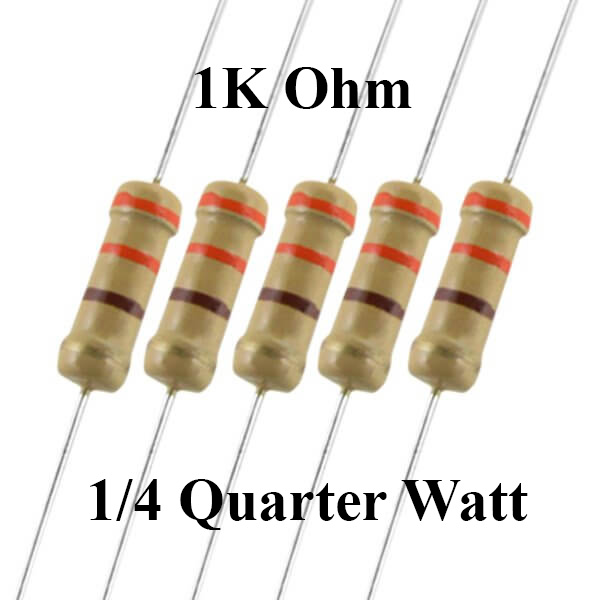 Picture of 1K quarter watt 100 pcs 200 pcs 300 pcs 400 pcs resistor