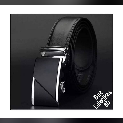 Picture of Stylish Formal & Casual Auto Gear Belt For Artificial Leather new collection brown Belt For Men 2024 - Black