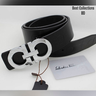 Picture of Ferragamo Black Leather Belt for Artificial Leather new collection brown Belt For Men 2024 - Black