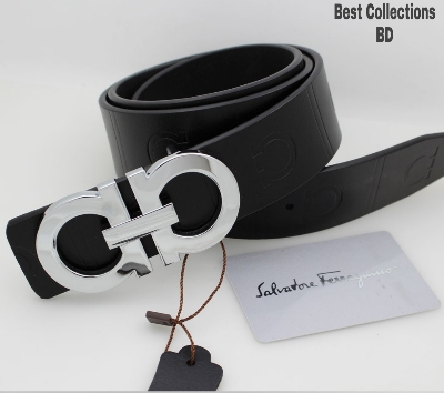 Picture of Ferragamo Black Leather Belt for Artificial Leather new collection brown Belt For Men 2024 - Black