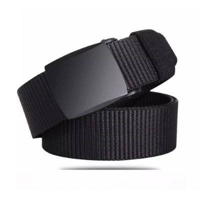 Picture of Fashionable High Quality Artificial Leather new collection brown Belt For Men 2024 Black Nylon Belt Outdoor Automatic Buckle Canvas Belts - Black