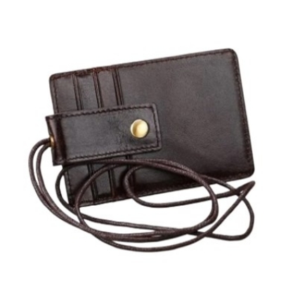 Picture of Men & Women Black Color Cow Leather Card Holder - Black