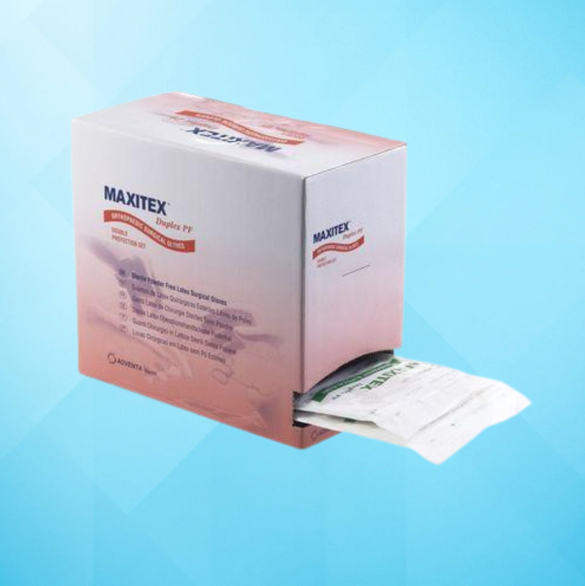 Picture of Surgical Gloves Latex Powder Free- Size 6.0- MAXITEX Duplex PF ( Per Pair Price )
