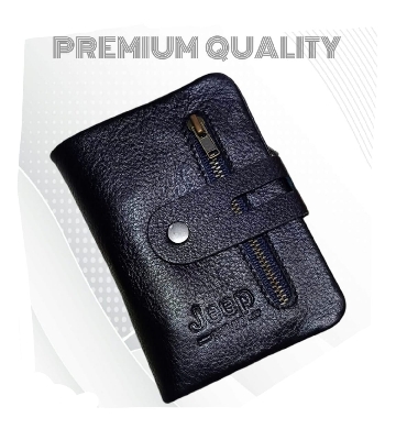 Picture of New Vintage Men Wallets Coin Pocket Multi - function driving license Small Wallet Men Purse Card Holder Money Bag - Black