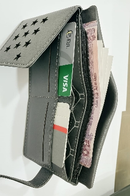Picture of New Vintage Men Wallets Coin Pocket Multi - function driving license Small Wallet Men Purse Card Holder Money Bag - Black