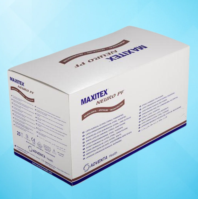 Picture of Surgical Gloves Latex Powder Free - Size- 6.0- Maxitex Neuro PF- Hand Gloves ( Per Pair Price )
