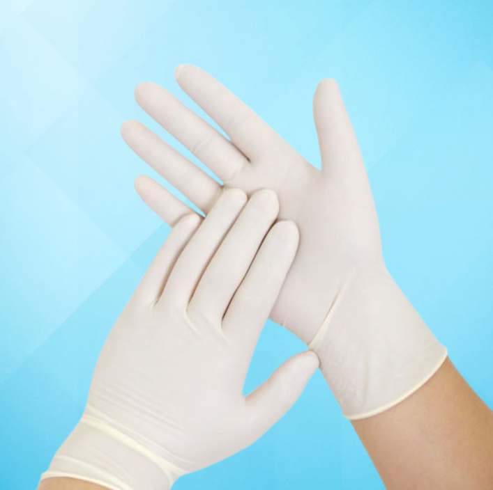 Picture of Examination Gloves Latex Powdered- Size - S - ExaGlove-Ltx- 100 Pcs Box- Surgical Hand Gloves