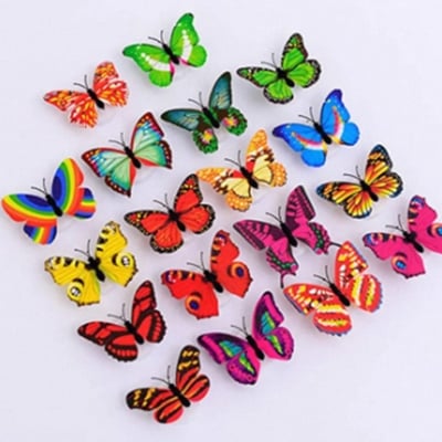 Picture of Butterfly shaped home decorating wall light | Color changing LED Wall Sticker | Single (1) Piece - Multicolor