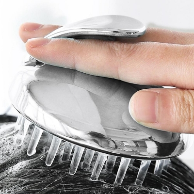 Picture of 1pcs Silicone Scalp Massager Shampoo Brush Hair Washing Comb Relieve Fatigue Bath SPA Relax Shower Hair Salon Hairdressing - Multicolor