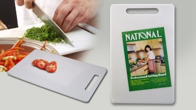 Picture of Maintain Hygiene In The Kitchen With White Cutting Board - Ideal For Vegetable Cutting - Multicolor