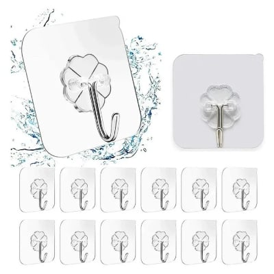 Picture of Wall Hook Hanger 24 Piece - Transparent - Multicolor