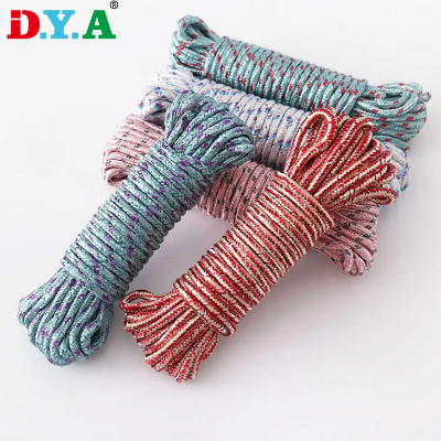 Picture of 15m Outdoor Laundry Dry Clothesline Hanging Rope Windbreak Non-slip Clothes line Multifunction Nylon String Random Color - Multicolor