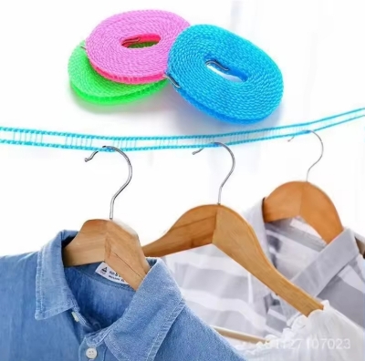 Picture of 5M Clothes Drying Rope Wind Proof Fence-like Design Clothes Hanger Rope Nylon Clothesline Fence-Type Quilt Rope For Outdoor - Multicolor