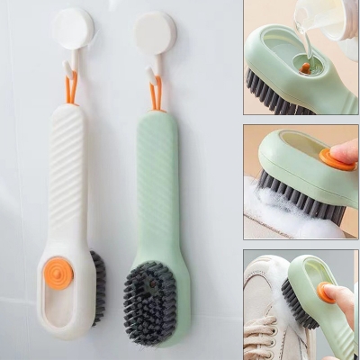 Picture of Multifunction Long Handle Liquid Shoe Brush cleaning Brush for Clothes Shoe Clothing washing Household Cleaning tools - Multicolor