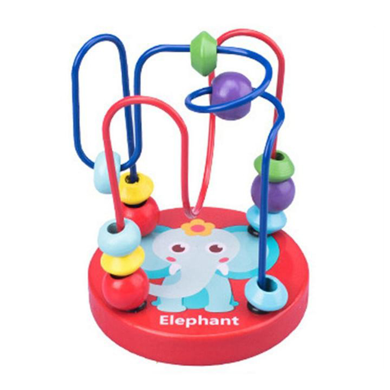 Picture of Montessori Wooden Bead Maze & Abacus Puzzle Toy for Toddlers | Animal‑Design Wire Roller Coaster Learning Game for Kids Ages 3+