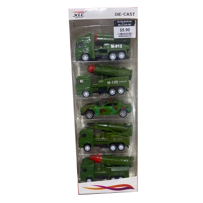 Picture of High Quality ABS Metal 5PCS Military Pull Back Tank Toys Army Car Toys for Kids