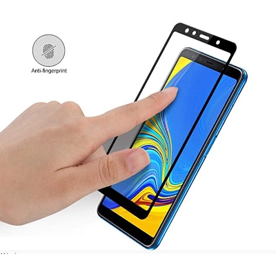 Picture of Samsung Galaxy A7 (2018) - 21D/11H Full Glue Tempered Glass Screen Protector - Black