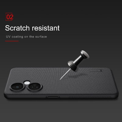 Picture of Nillkin [ OnePlus Nord CE 3 Lite  ]  OnePlus Nord CE 3 Lite Super Frosted Shield Mat Cover Cover (Back Case Cover for Smartphone) - Black