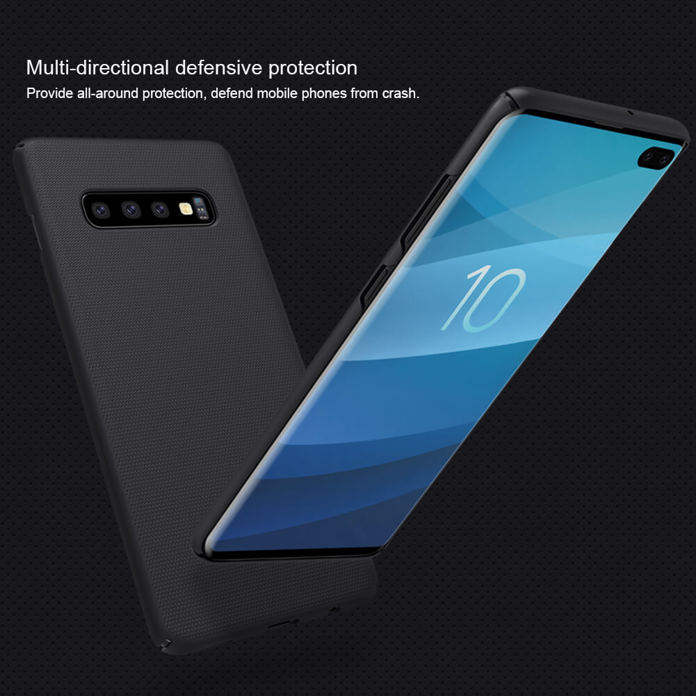 Picture of Nillkin ( Galaxy S10+ ) Super Frosted Shield Hard Case Cover for Samsung Galaxy S10 Plus Smartphone Back Cover Case  -  Black