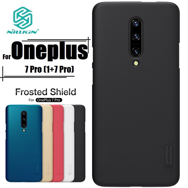 Picture of Oneplus 7 pro ফোন ব্যাক কভারের জন্য nillkin (1 + 7 pro) সুপার ফ্রস্টেড শিল্ড ম্যাট কভার কেস-কালো (Back Case Cover For Smartphone)