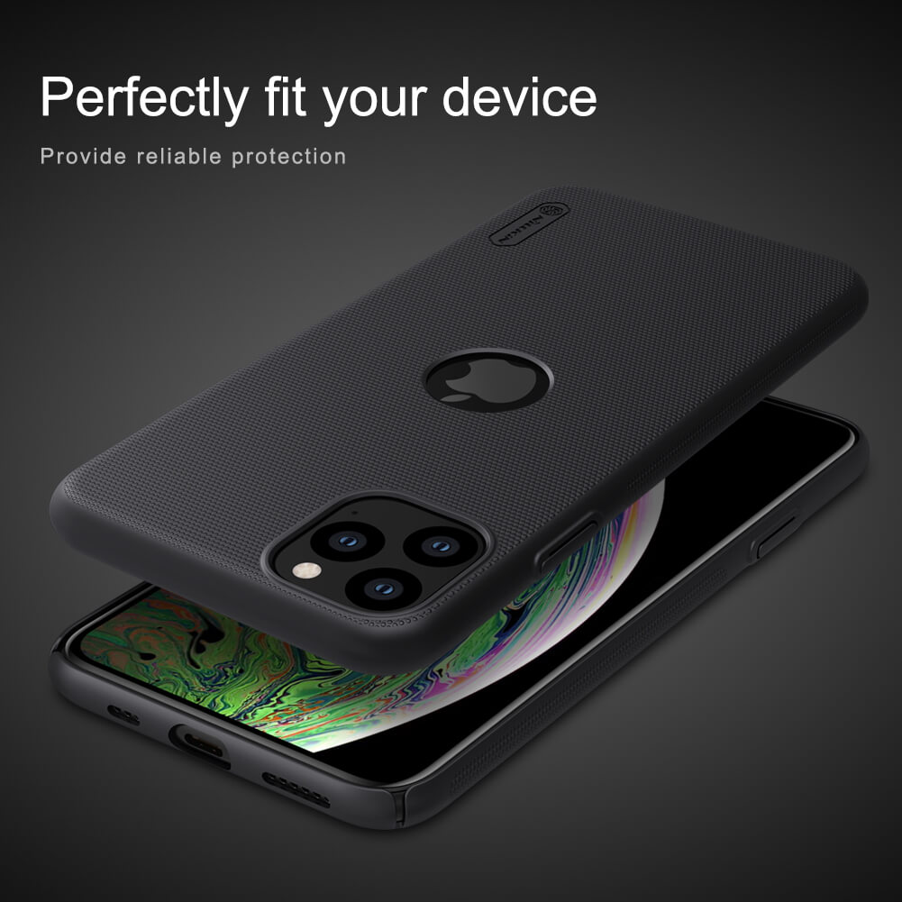 Picture of Apple iphone 11 pro (5.8) এর জন্য nillkin (iphone 11 pro) সুপার ফ্রস্টেড শিল্ড ম্যাট কভার কেস ফোন ব্যাক কভার-কালো (Back Case Cover For Smartphone)