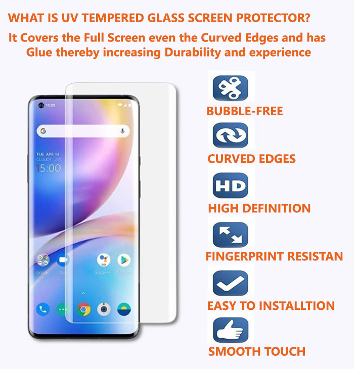 Picture of Rinbo Skin Touch Sensitive UV Glass For Samsung Galaxy ( Galaxy S20+ ) S20 Plus UV Light Adhesive Tempered Glass Screen Protector