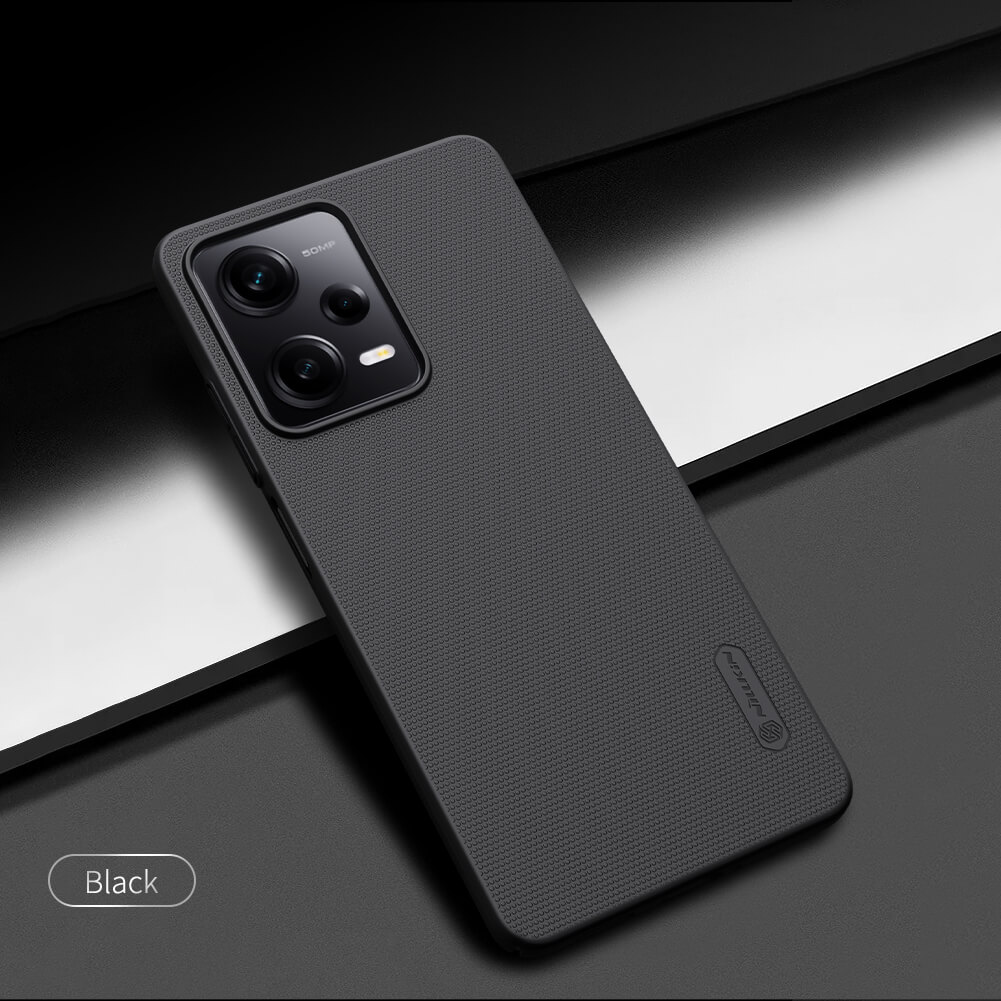 Picture of Nillkin ( Redmi Note 12 Pro 5G / Xiaomi POCO X5 Pro ) For Xiaomi Redmi Note 12 Pro 5G / Xiaomi POCO X5 Pro Phone Case Nillkin Super Frosted Shield Hard PC Back Cover Salient Dot Design Case - Black