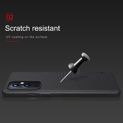 Picture of Nillkin ( 1+9 ) Super Frosted Shield Hard PC Back Cover Salient Dot Design Case for OnePlus 9  - Black - Phone Back Cover