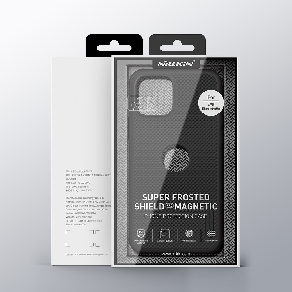 Picture of Nillkin (iPhone 12 Pro Max 6.7") Super Frosted Shield Pro Matte cover case for Apple iPhone 12 Pro Max 6.7" (with LOGO cutout) - Black