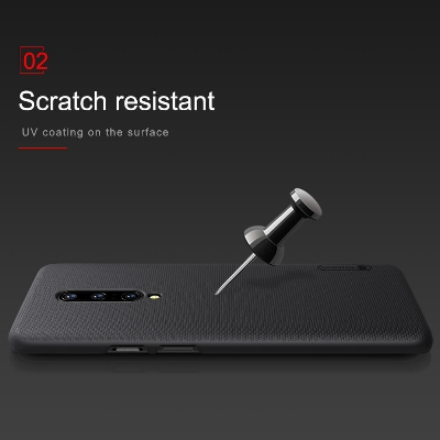 Picture of Nillkin ( 1+7 Pro ) Super Frosted Shield Matte cover case for OnePlus 7 Pro Smart Phone Back Cover Case - Black