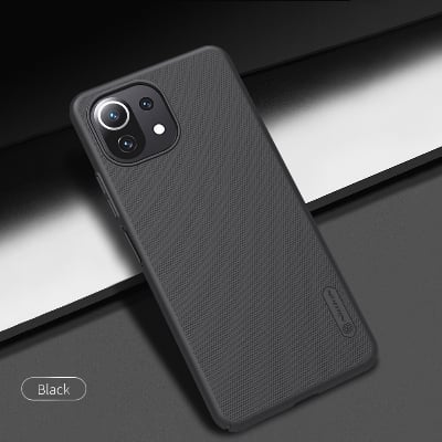 Picture of Nillkin { Mi 11 Lite } Super Frosted Shield Matte cover case for Xiaomi Mi11 Lite (Mi 11 Lite), Mi11 Lite 5G NE Smart Phone Back Cover Case - Black