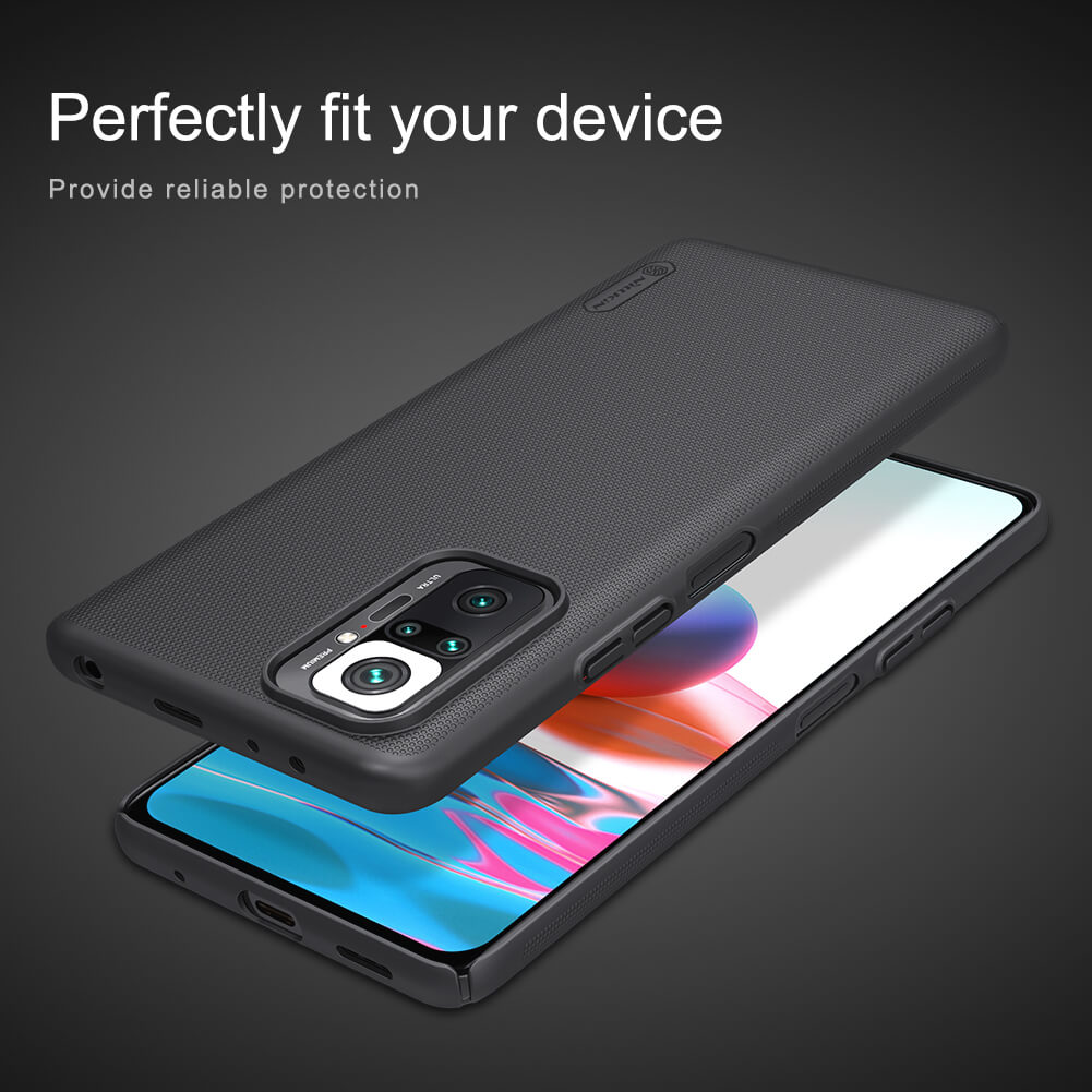 Picture of Nillkin (Redmi Note 10 Pro 4G, Redmi Note 10 Pro Max) Super Frosted Shield Matte cover case for Xiaomi Redmi Note 10 Pro 4G, Redmi Note 10 Pro Max - Black