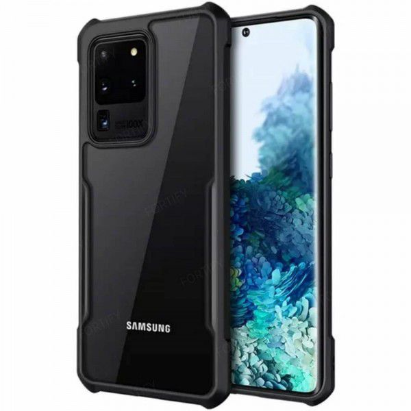 Picture of Xundd ( Galaxy S20 / S20 5G ) Shockproof Transparent Bumper Phone Cover For Samsung Galaxy S20 / S20 5G Cover Funda Back Case Cover For Smartphone Case - Black.