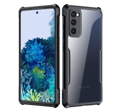 Picture of Samsung Galaxy S20 FE Xundd Case with Integrated Camera Cover, Slim Clear Back with Shockproof Soft TPU Bumper Frame Cover - Black